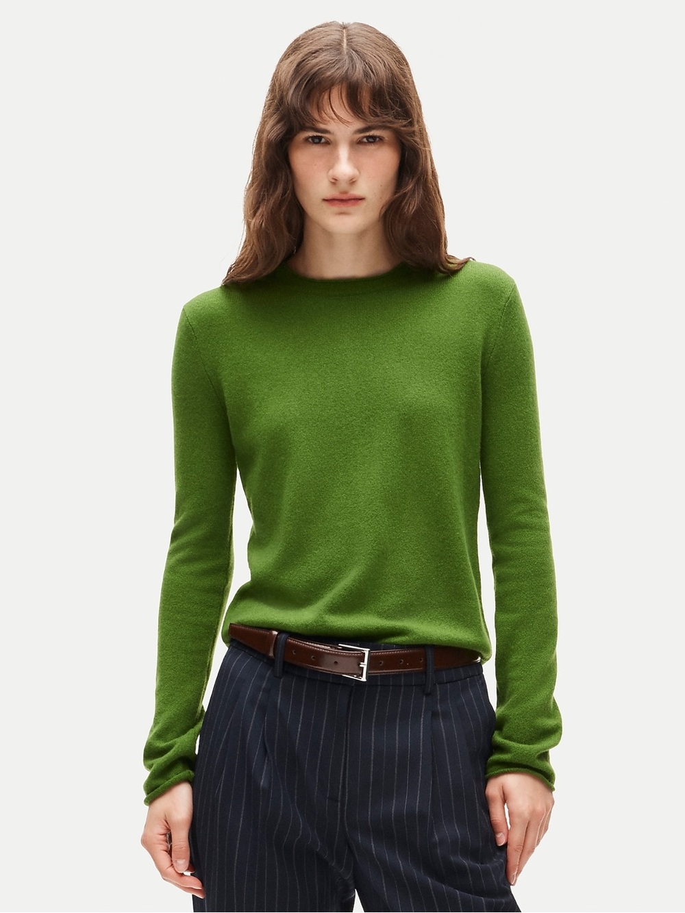 J. Crew 100% cashmere Crewneck Sweater in pistachio green